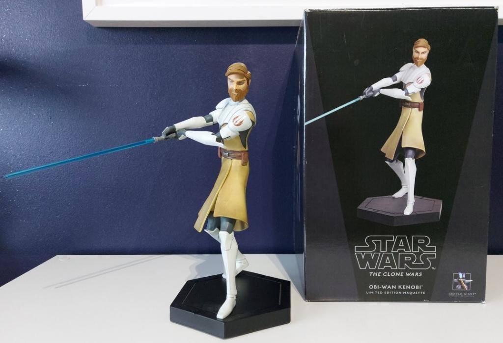 Gentle Giant Star Wars The Clone Wars Animated Obi-Wan, Collections, Enlèvement ou Envoi, Comme neuf, Statue ou Buste