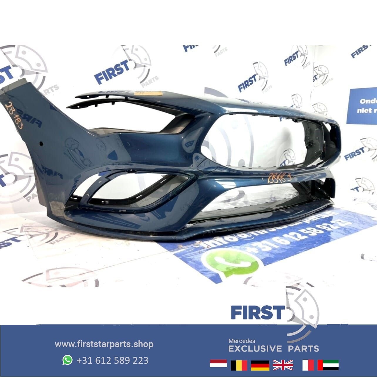 W118 CLA AMG LINE VOORBUMPER BLAUW Mercedes 2019-2022 ORIGIN, Utilisé, -, Avant, -