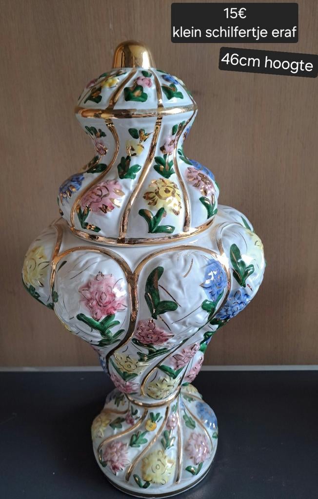 Vaas Italiaanse vaas in Capodimonte, Antiek en Kunst, Ophalen of Verzenden