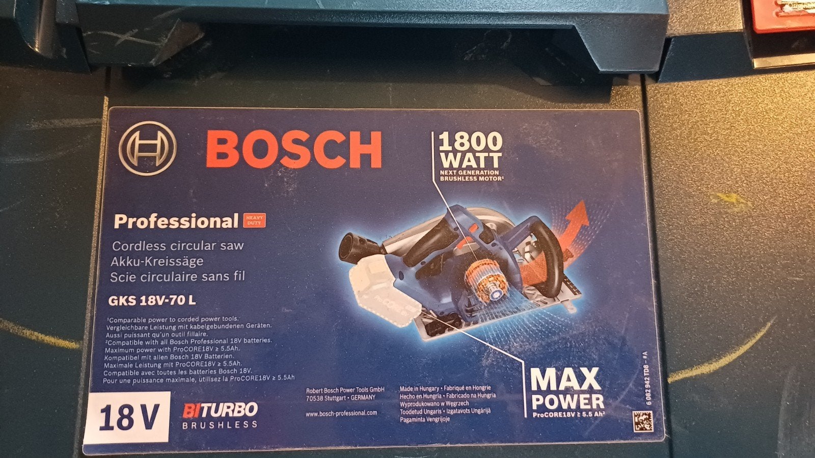 Circelzaag bosch GKS 18V-70 L, Zo goed als nieuw