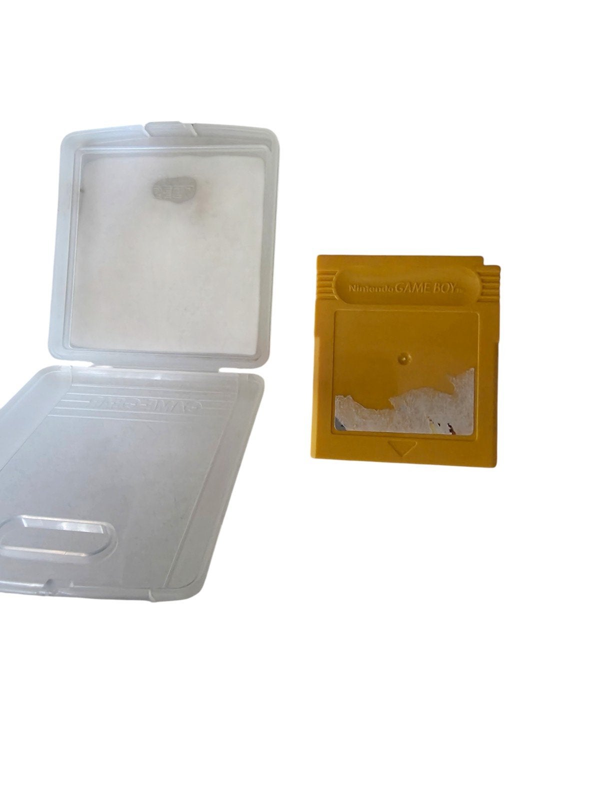 Gele Pokémon Game Boy-cartridge met afgescheurde labels, Ophalen of Verzenden