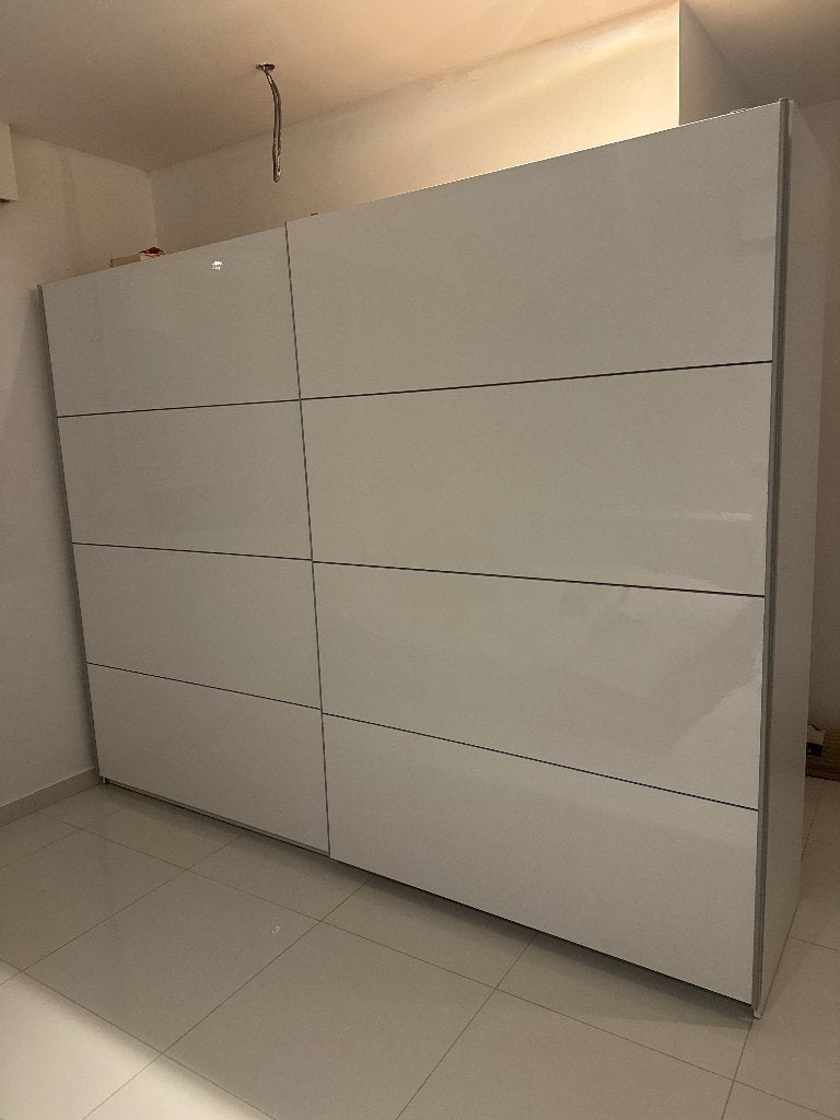 Armoire, Maison & Meubles, Wit, modern, 200 cm ou plus, Avec tablette(s), Enlèvement