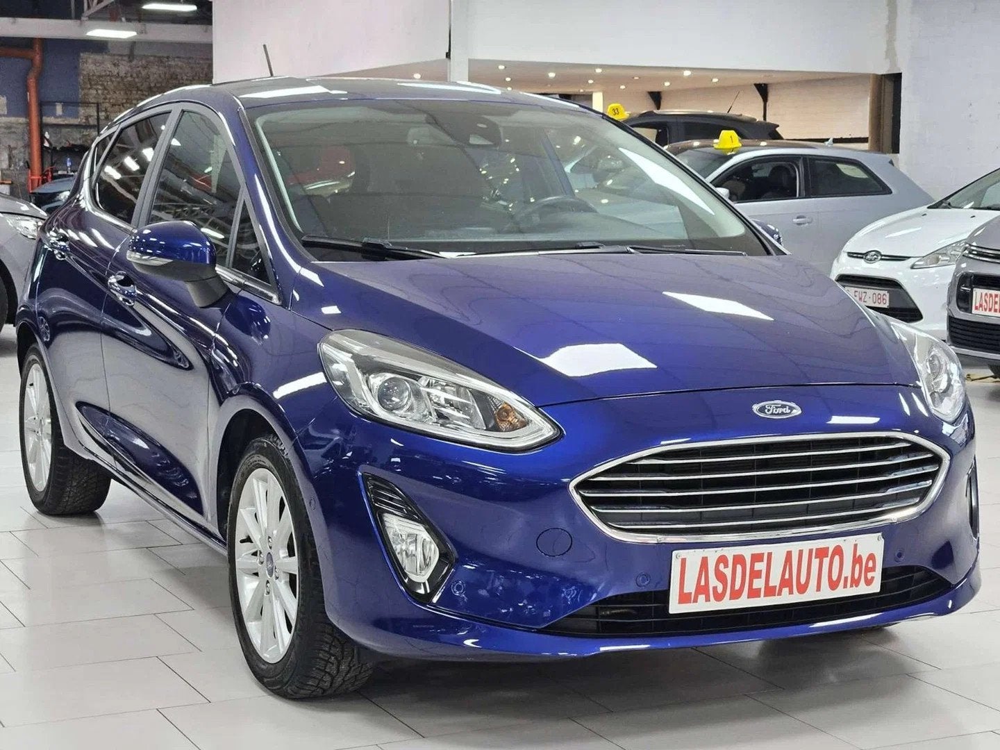 Ford Fiesta 1.0i EcoBoost (EU6.2) Gps CAMERA Sensors Cruise, Stof, Gebruikt, Blauw, 74 kW