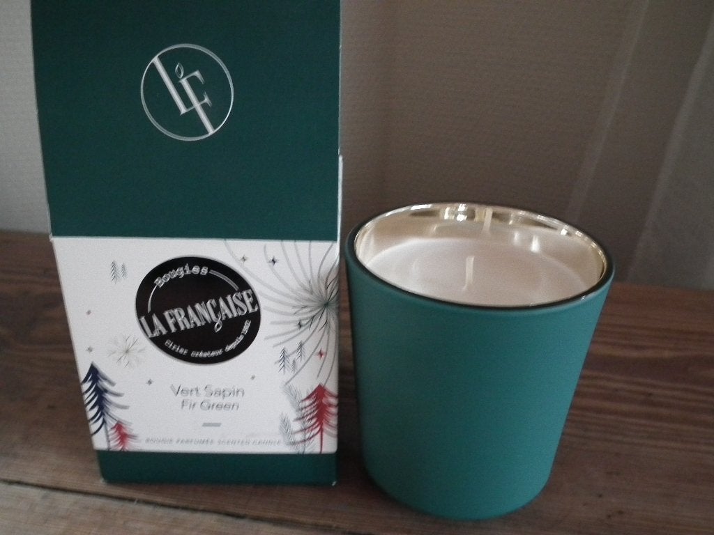 Bougies La Française (bougie parfumée Vert Sapin 200 gr), Autres marques, Verre, Vert, Bougie