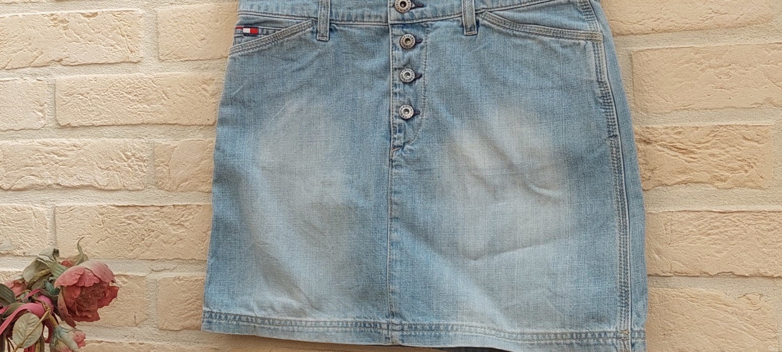 Jeansrok maat 6  39(78)cm taille tommy hilfiger, Kleding | Dames, Rokken, Tommy hilfiger, Blauw, Ophalen of Verzenden, Zo goed als nieuw