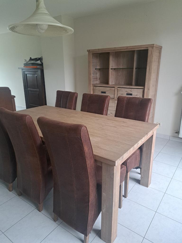 Massief houten eetplaats, Huis en Inrichting, Complete eetkamers, Ophalen
