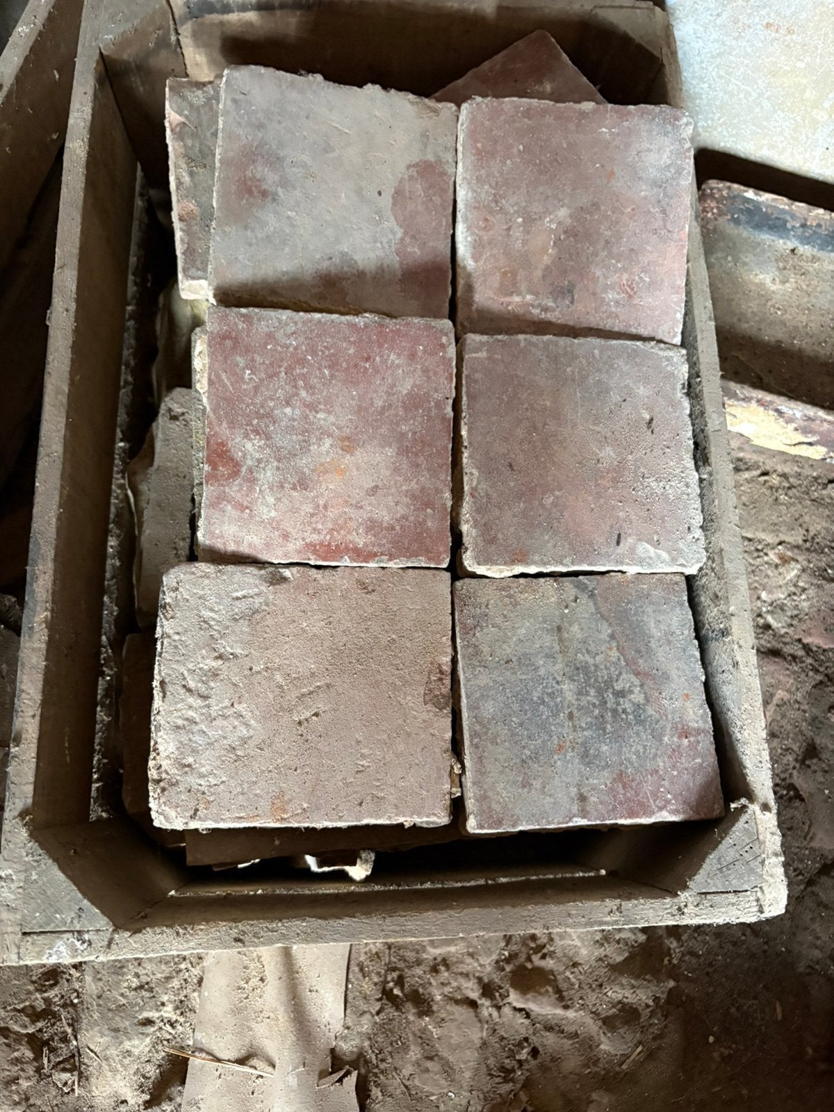 Terracotta tegels, Ophalen, Gebruikt