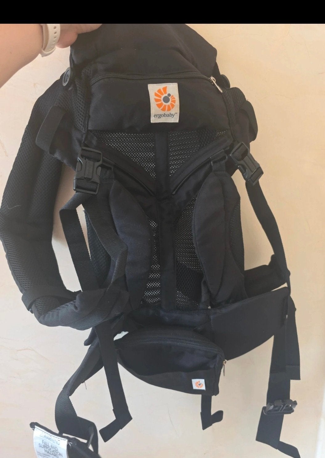 ergobaby + regenhoes, Buik of Rug, Zo goed als nieuw, Draagzak, Ophalen