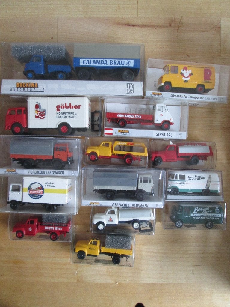 Einige Brekina 1:87 LKW, VW und Mb Kasten Stück 8,00 Euro, Hobby en Vrije tijd, Modelauto's | 1:87, Ophalen of Verzenden, Zo goed als nieuw