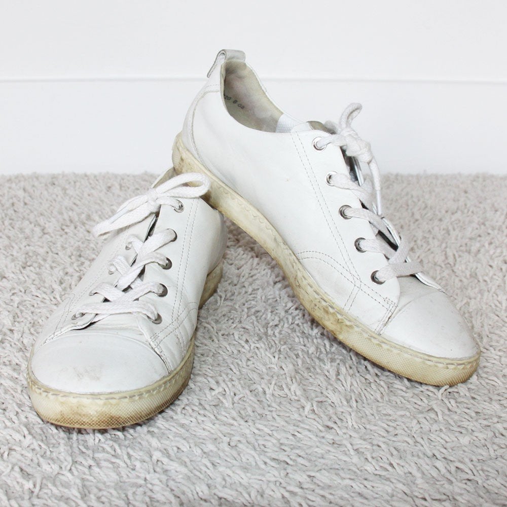 Mooie Leren Paul Green VeterSchoenen -s20 (Maat 7½/41) €40,-, Wit, Ophalen of Verzenden, Zo goed als nieuw, Sneakers