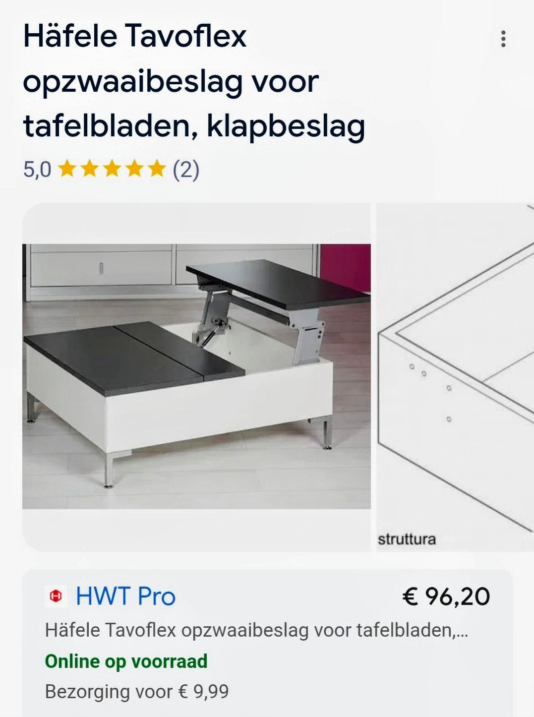 Häfele Tavoflex opzwaaibeslag np=96€-->45€!, Doe-het-zelf en Bouw, IJzerwaren en Bevestigingsmiddelen, Ophalen of Verzenden
