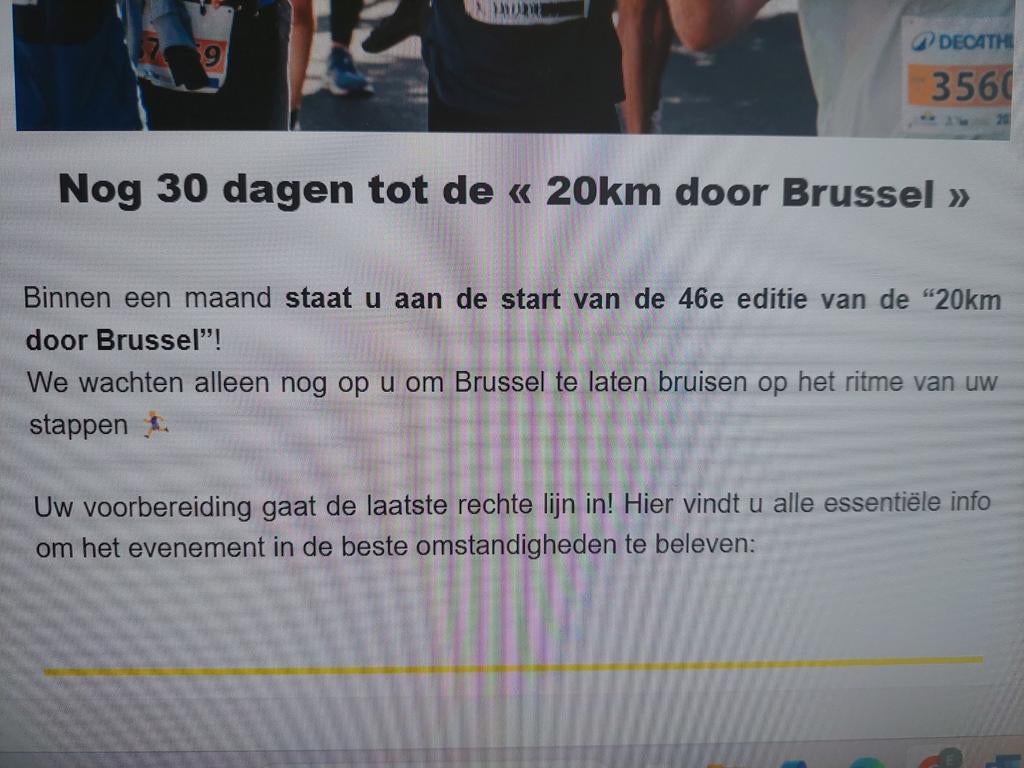 Ticket 20km van Brussel, Tickets & Billets, Événements & Festivals