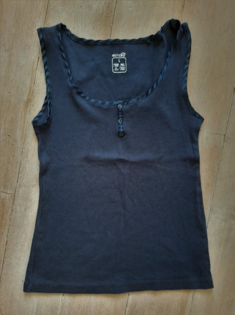 topje / donkerblauw / Esmara / Large, Kleding | Dames, Topjes, Ophalen, Blauw, Maat 42/44 (L), Nieuw