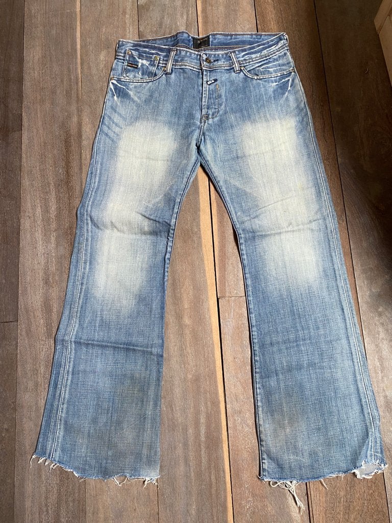 Energie jeans blauw W34 of L of 44 pre-used vervaagd G st, Energie, W33 - W36 (confectie 42/44), Gedragen, Verzenden
