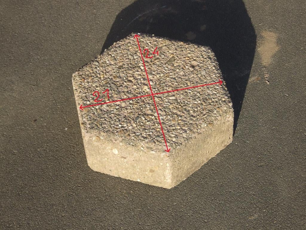 Klinkers afmetingen op foto, 21 st gratis + partij schappen, Ophalen, Zo goed als nieuw, Beton, Klinkers