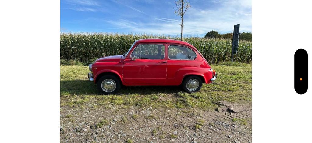 Oldtimer fiat 600 van 1972, Ophalen