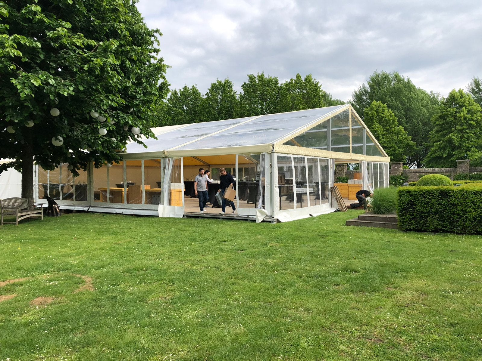 Opslagtent Feesttent Kadertent Opslaghal loods 15x30mtr, Ophalen, Gebruikt