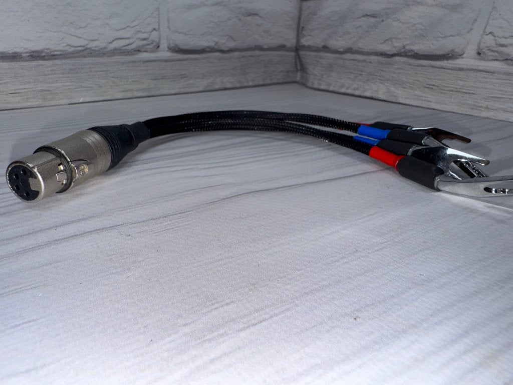 XLR naar Y Spade Meze adapter Hoofdtelefoonkabel, TV, Hi-fi & Vidéo, Enlèvement, Neuf, Moins de 2 mètres, Autres câbles