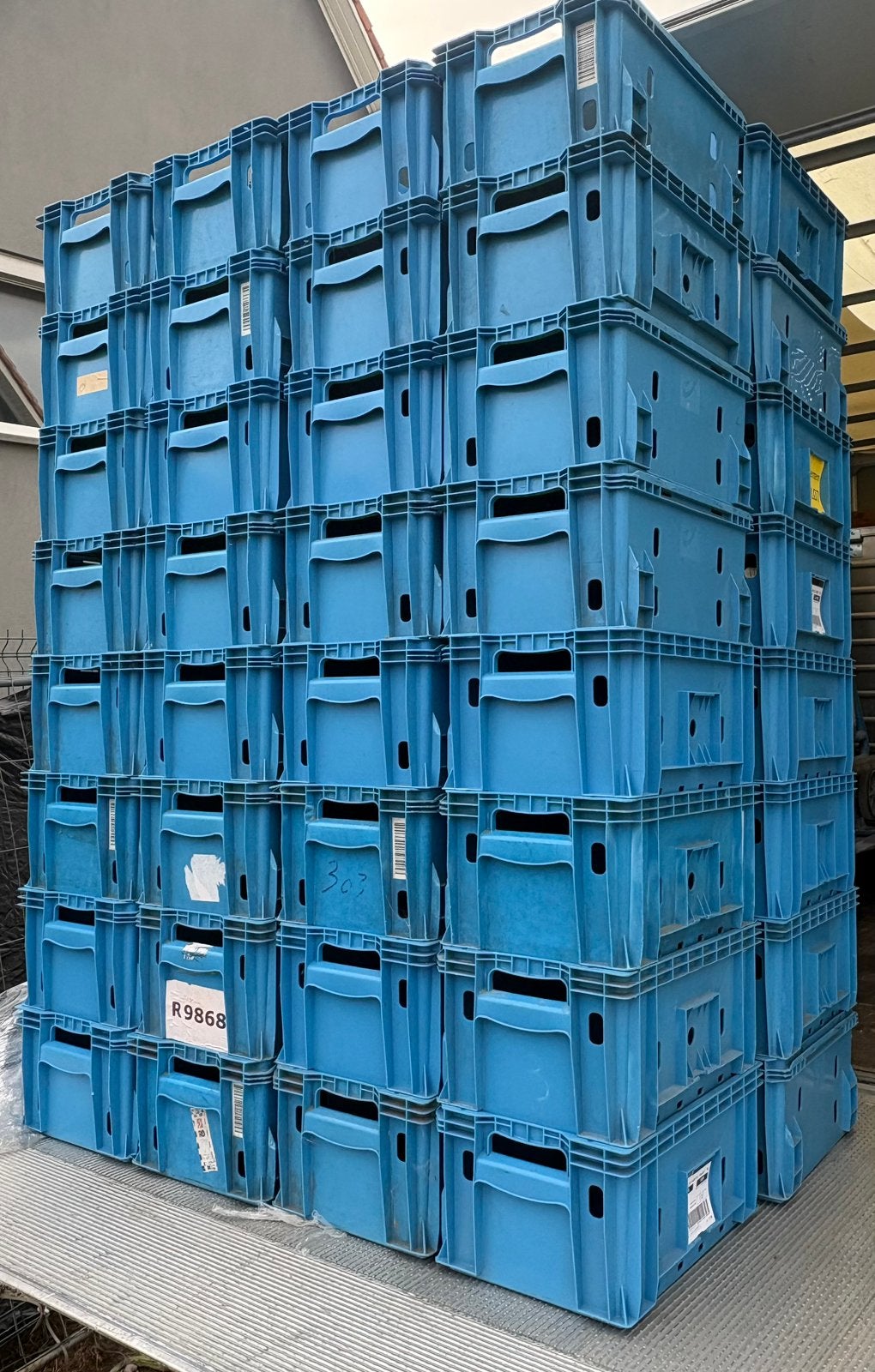 Lot de 64 bacs de rangement bleus, Bricolage & Construction, Enlèvement, Utilisé