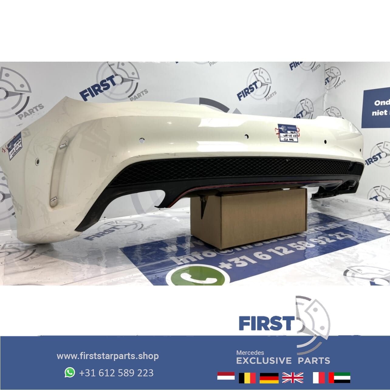 W117 C117 X117 CLA AMG ACHTERBUMPER WIT Mercedes 2013-2018 O, Gebruikt, -, Ophalen of Verzenden, Achter