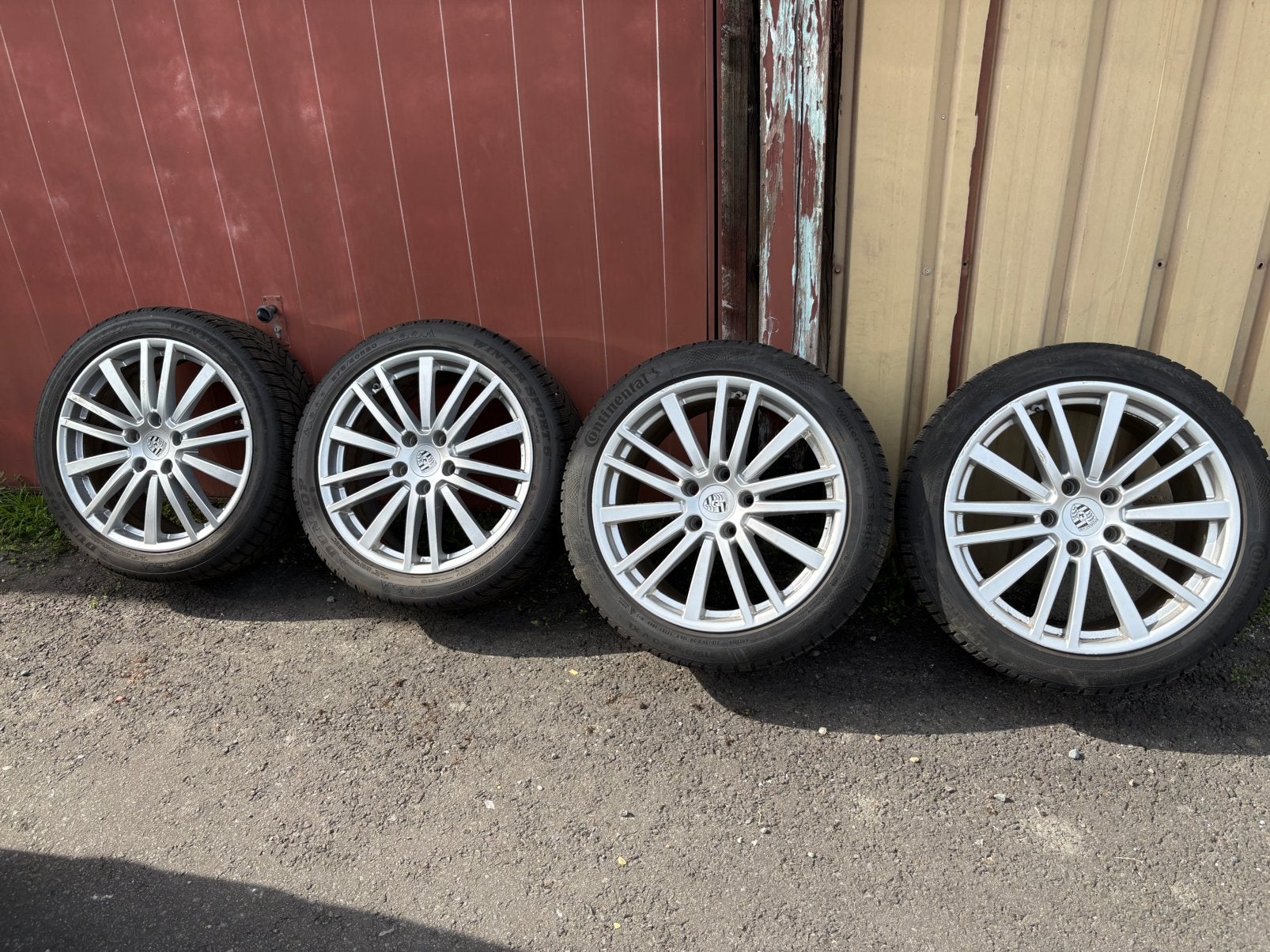 Jantes Porsche Panamera, pneus d'hiver, 20 pouces, Autos : Divers, Enjoliveurs, Comme neuf, Enlèvement