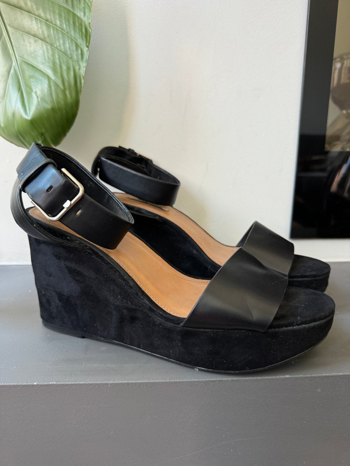Zara Trafaluc Zwarte Plateau Sandalen  – Maat 40, Kleding | Heren, Schoenen, Ophalen, Zo goed als nieuw, Zwart, Sandalen