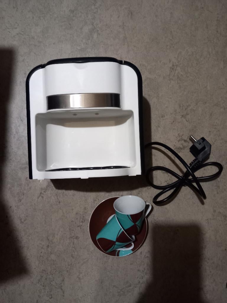 Mini cafetière duo Quigg & 2 tasses/sous tasses., 2 à 4 tasses, Café moulu, Neuf, Enlèvement