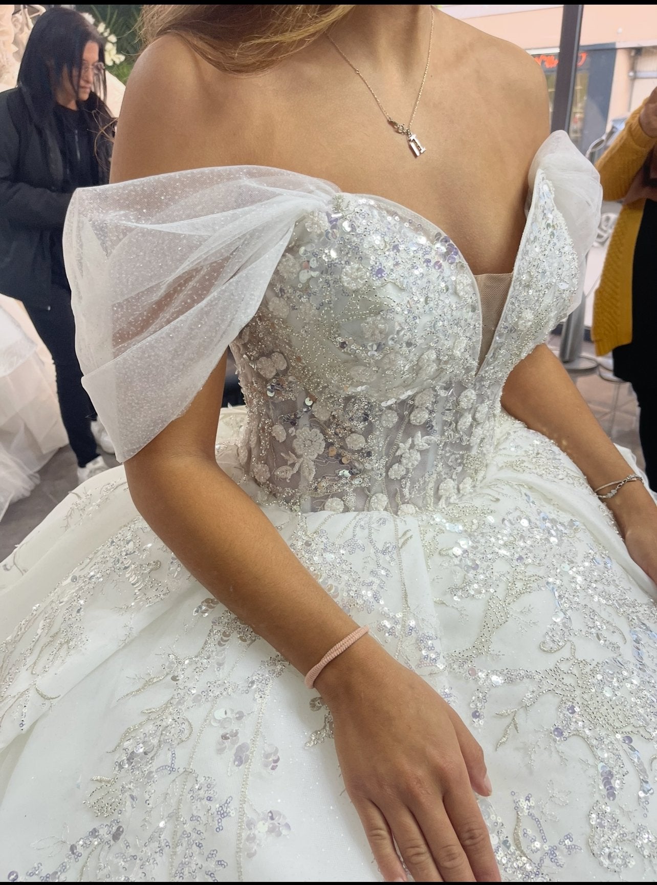 Robe de mariee princesse, Ophalen of Verzenden, Gedragen, Wit, Trouwjurk