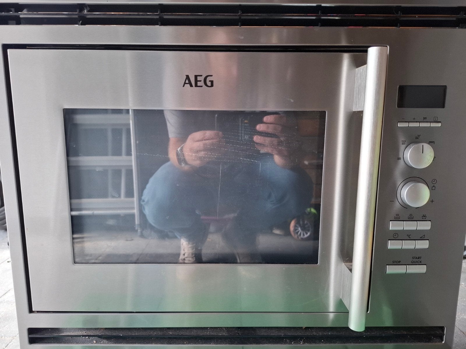 AEG MCC4061E-M inbouw combimagnetron/combi-oven in RVS, Elektronische apparatuur, Ophalen, Inbouw, AEG, Combi-oven