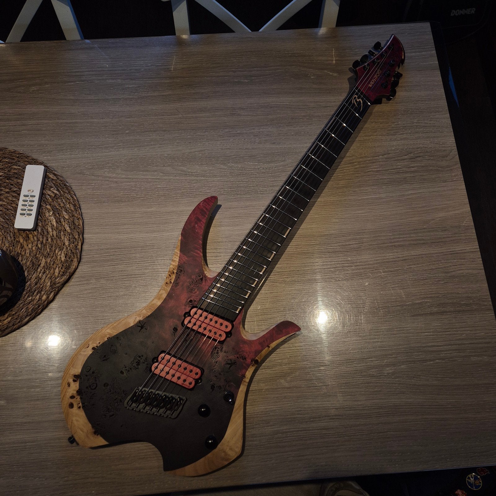 badstroke custom shop gitaar 7string, Musique & Instruments, Enlèvement, Comme neuf, Solid body