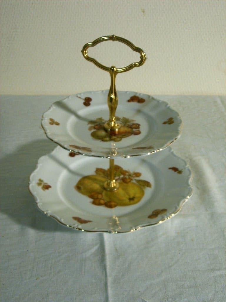 Étagère en porcelaine à deux niveaux de Seltmann Weiden, Antiquités & Art, Enlèvement ou Envoi