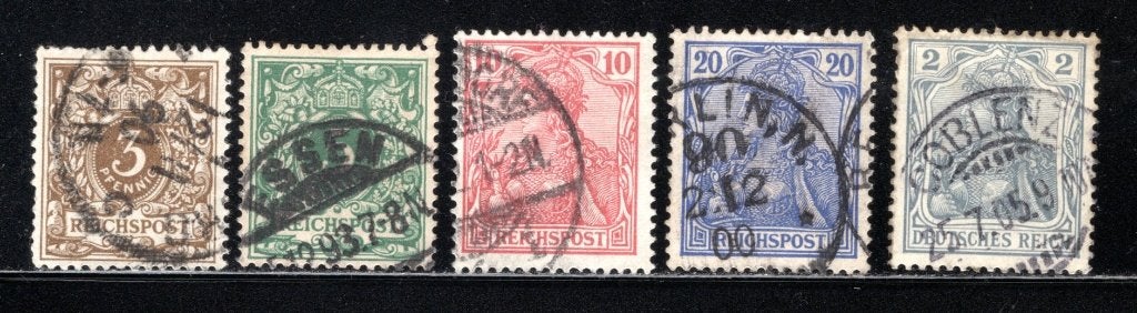 DEUTSCHES REICH jaar 1889-1902 gestempeld, Verzenden, Gestempeld