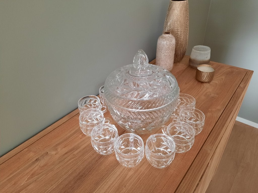 Service crystal Sangria ou punch vintage, Enlèvement ou Envoi