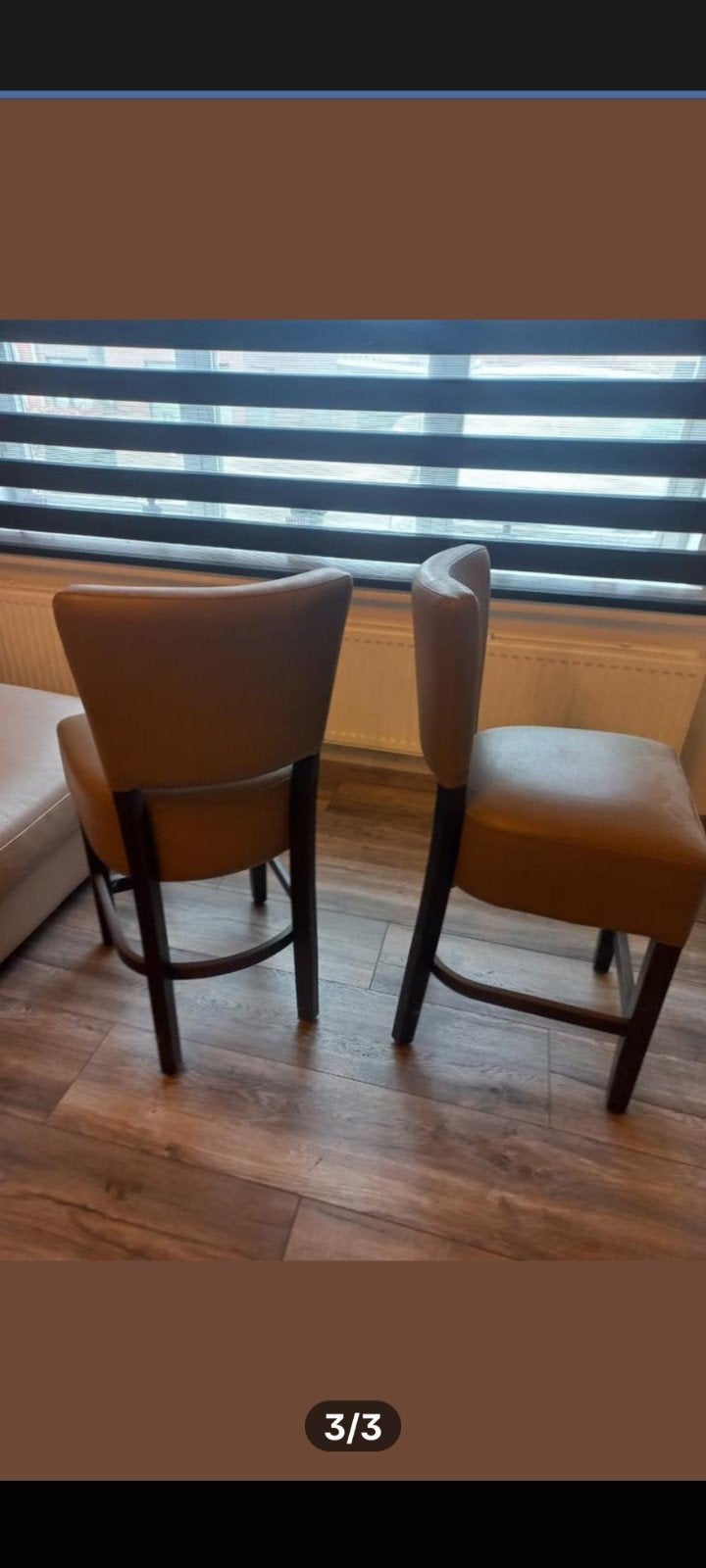 stoelen voor keukeneiland of bar, Huis en Inrichting, 2 krukken, Ophalen, Zo goed als nieuw, Leer