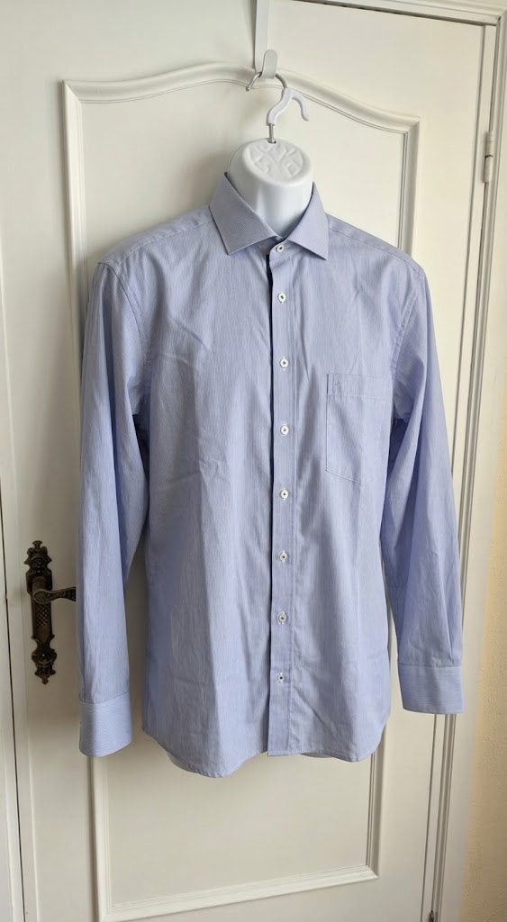 Chemise Eterna Comfort Fit — Taille 42/16½, Neuf, Tour de cou 41/42 (L), Bleu, Eterna