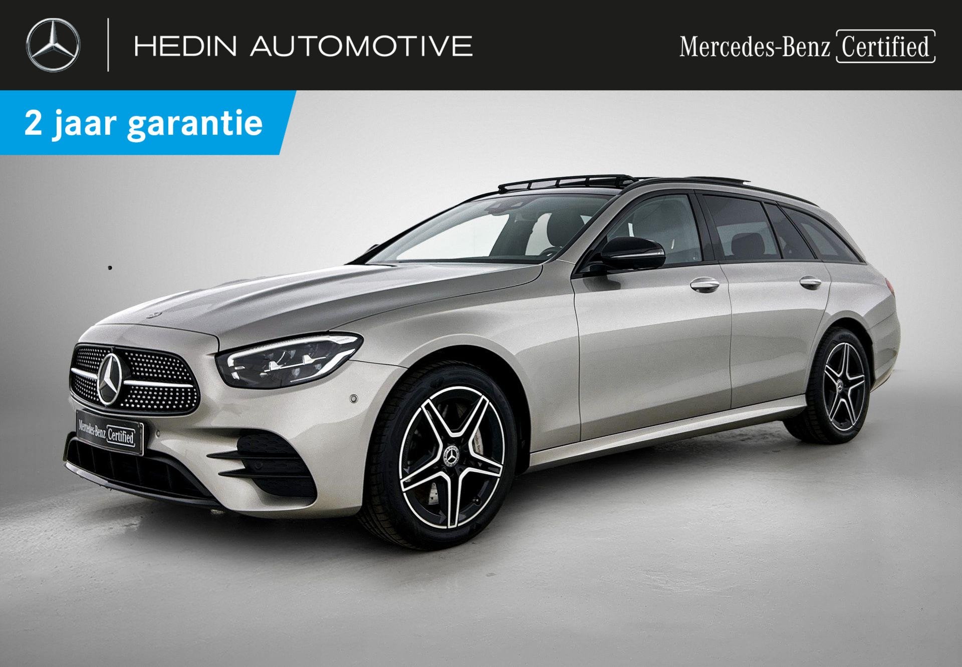 Mercedes-Benz E-klasse 300 DE Break AMG Line | Panoramisch D, Auto's, Mercedes-Benz, Automaat, Dealer onderhouden, Zwart, 4 cilinders