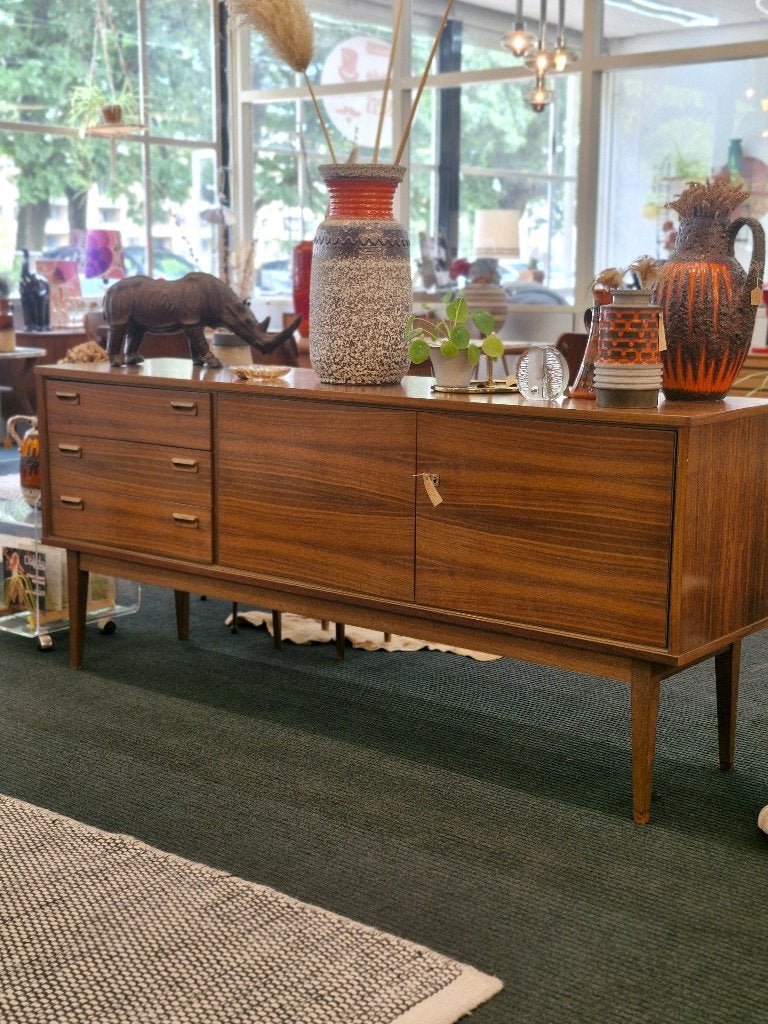 Vintage dressoir teak jaren 70, Maison & Meubles, Armoires | Dressoirs, Enlèvement, Utilisé, Vintage