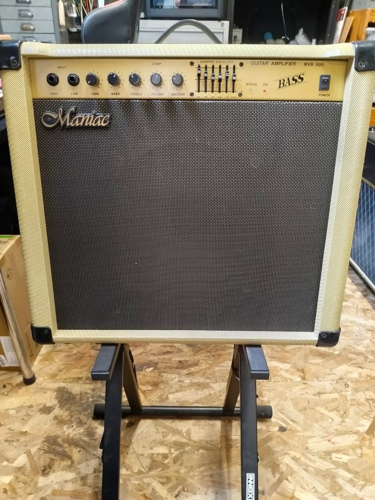 Bass-gitaar versterker Maniac, Muziek en Instrumenten, Ophalen, Gebruikt, Gitaar
