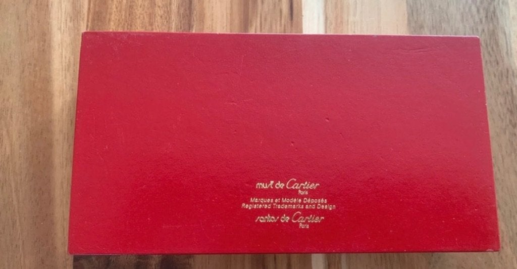 Cartier bril “vendome” bordeaulak verguld, Overige merken, Gebruikt, Overige kleuren, Ophalen of Verzenden