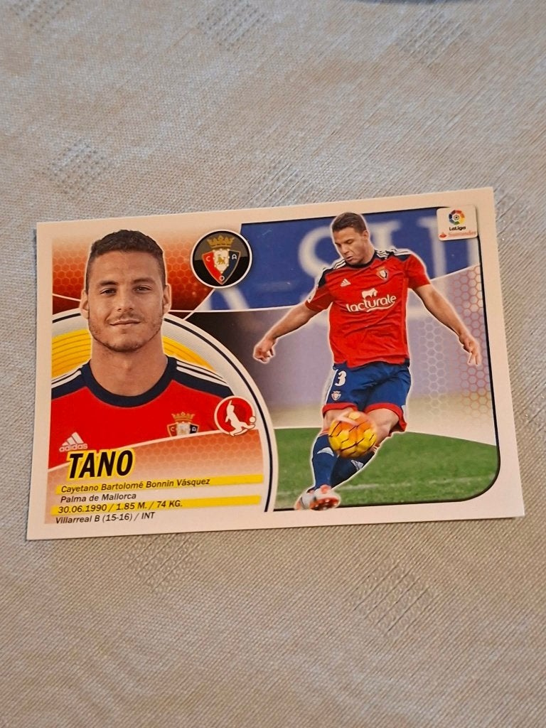 Panini / Sticker / Tano / CA Osasuna / 2016-2017, Verzamelen, Ophalen of Verzenden, Nieuw, Poster, Plaatje of Sticker