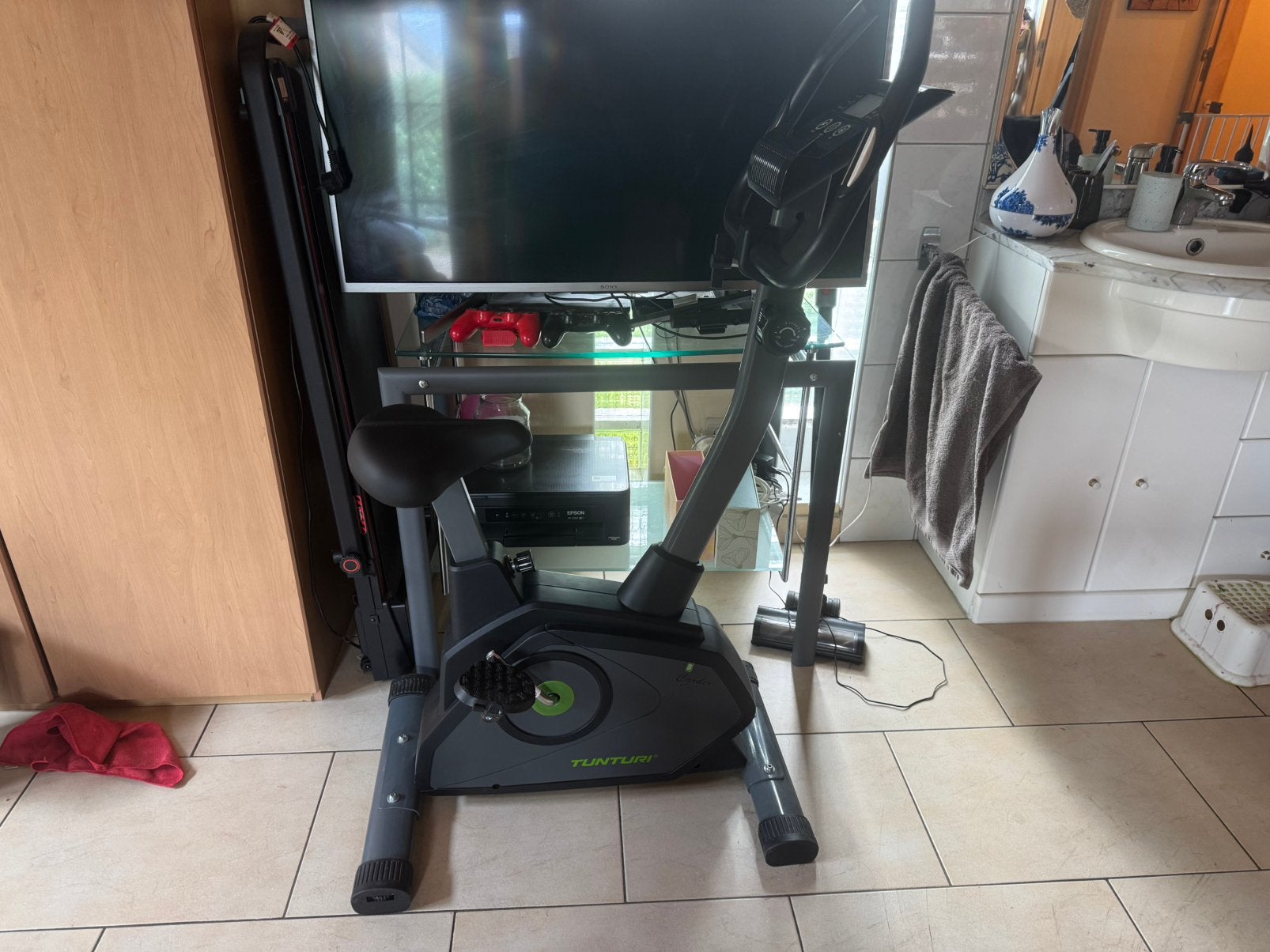 Vélo d'exercice, Sports & Fitness, Jambes, Comme neuf, Enlèvement, Vélo d'appartement