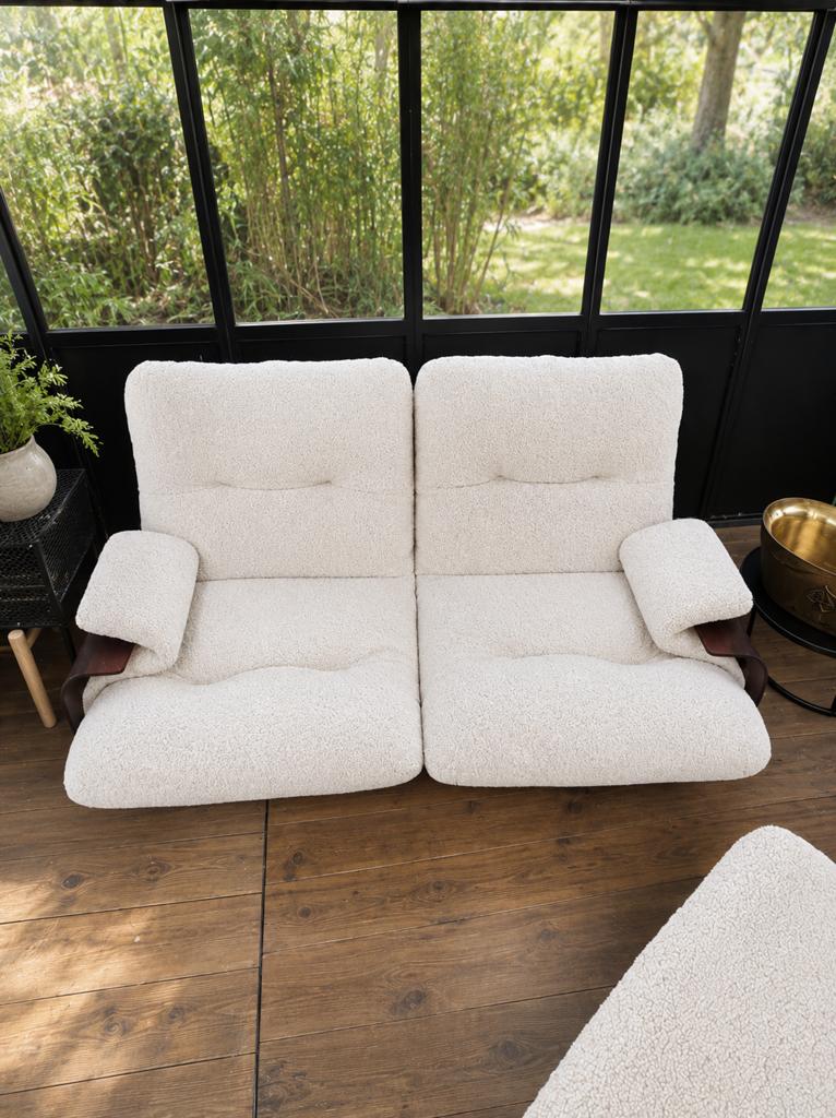 Ligne roset 2 zit + 1zit & poef, Enlèvement, Utilisé, Tissus