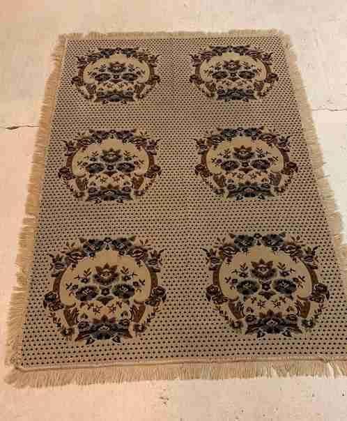 Vintage velvet gobelin style grand foulard 200/140, Huis en Inrichting, Woonaccessoires | Plaids en Woondekens, Ophalen of Verzenden