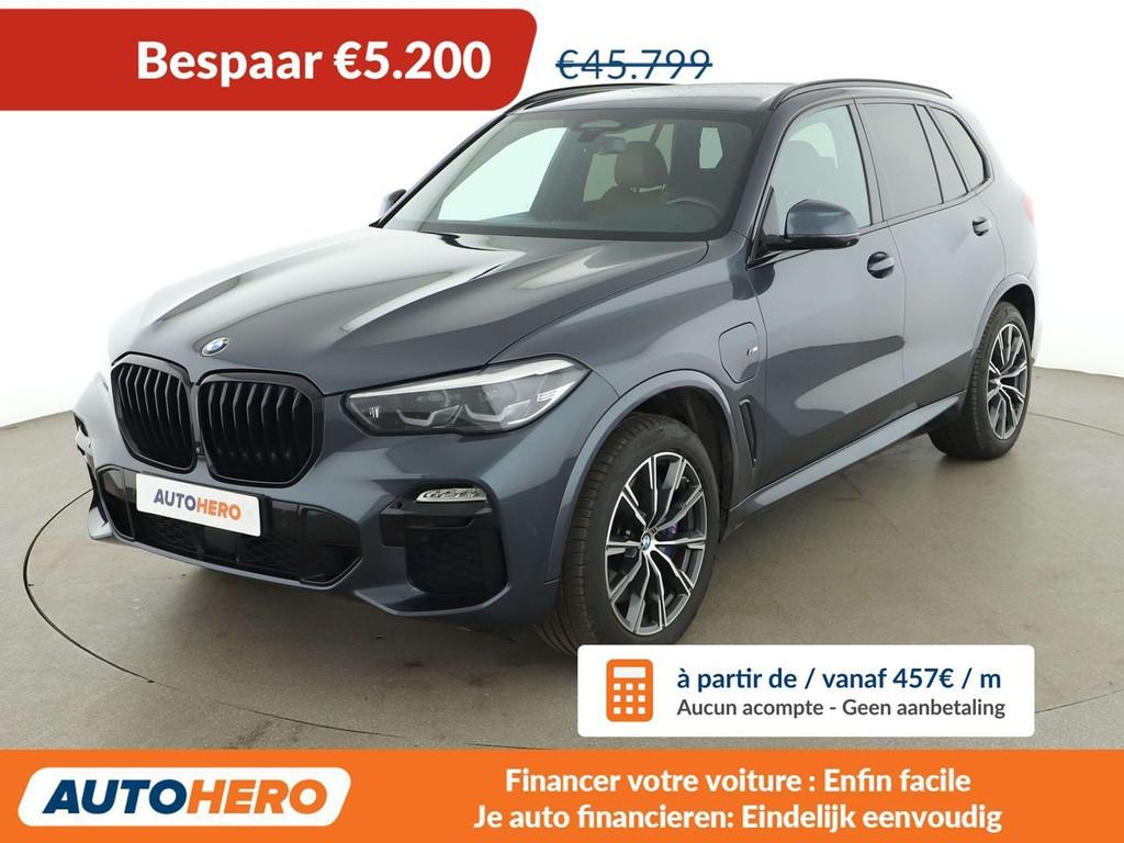 BMW X5 xDrive 45e M Sport (bj 2021, automaat), Auto's, Automaat, Gebruikt, Leder, Bruin