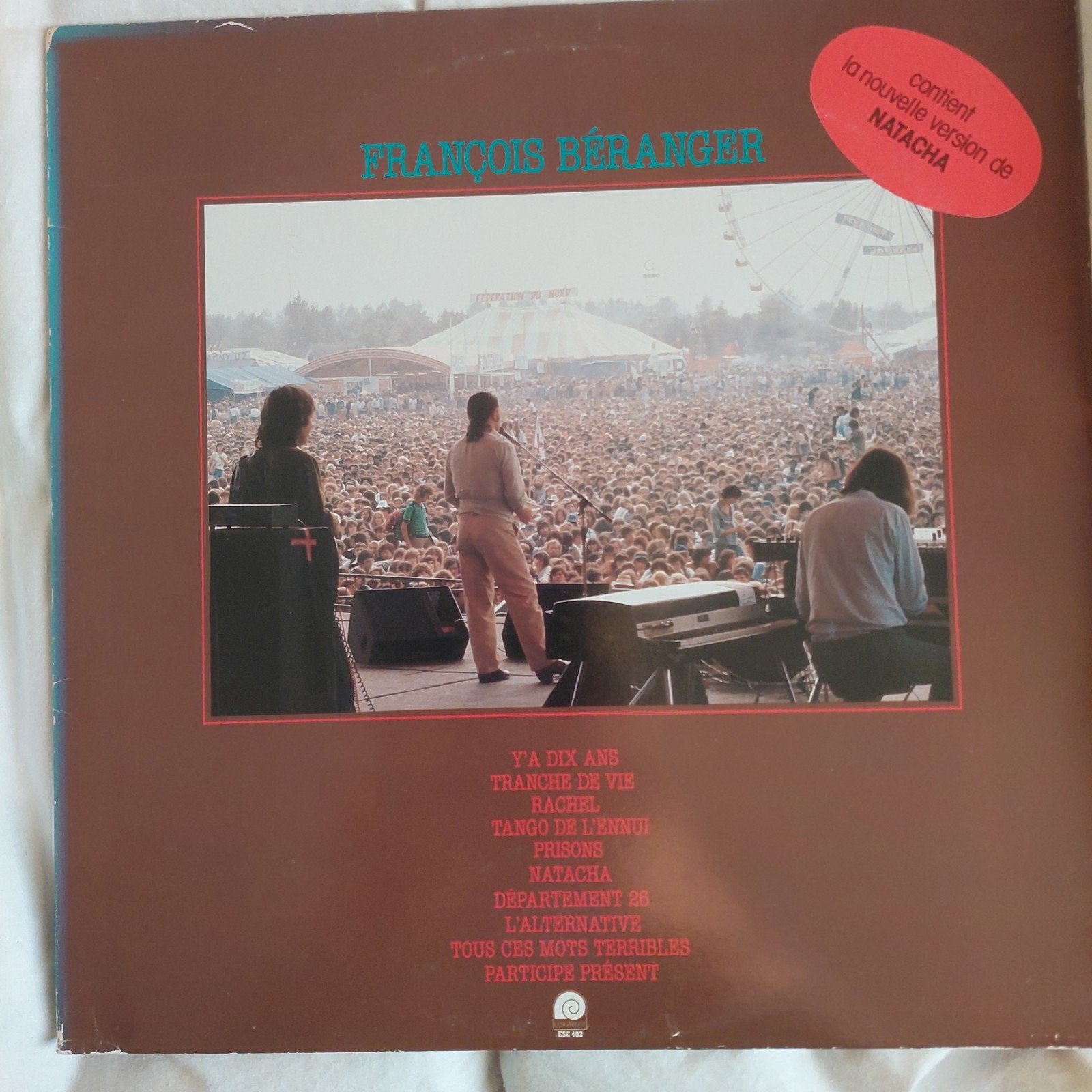 LP François Beranger  Natacha  1979, Cd's en Dvd's, Ophalen, Gebruikt