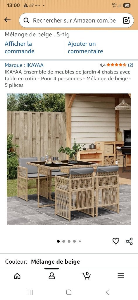 Salon de jardin, Tuin en Terras, Tuinsets en Loungesets, Ophalen, 4 zitplaatsen, Kunststof, Nieuw