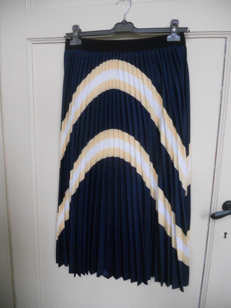 JAN WELVAERT PLISSE ROK medium, Kleding | Dames, Rokken, Maat 38/40 (M), Blauw, Ophalen of Verzenden, Zo goed als nieuw