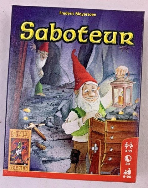 Saboteur kaartspel 999 Games Blufspel & Rollenspel 3-10 sp., Hobby en Vrije tijd, Drie of vier spelers, Verzenden, Zo goed als nieuw
