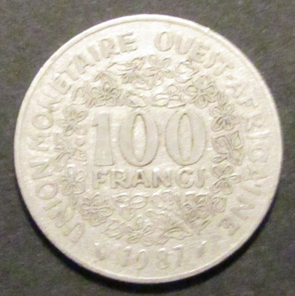 Pièce de 100 francs de l'Union ouest-africaine 1987, Timbres & Monnaies, Monnaies | Afrique, Enlèvement ou Envoi, Autres pays