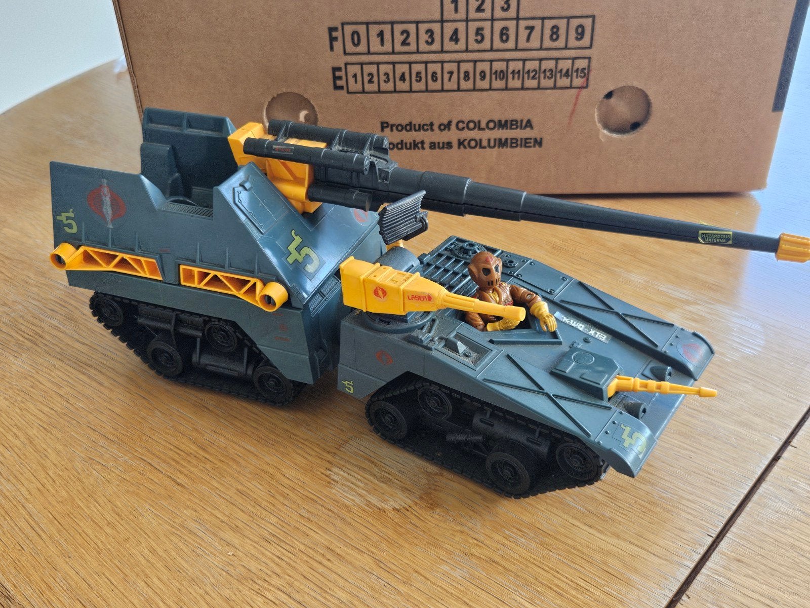 1987 GI Joe COBRA MAGGOT Tank Vehicle w/ WORM DRIVER, Ophalen, Gebruikt